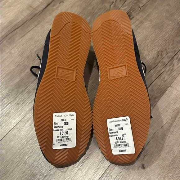 New Balance Women's Dark Blue and White Sneakers - Picture 5 of 5